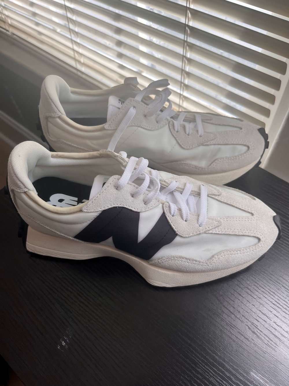 New Balance Men's White with Black N Logo Retro Runner